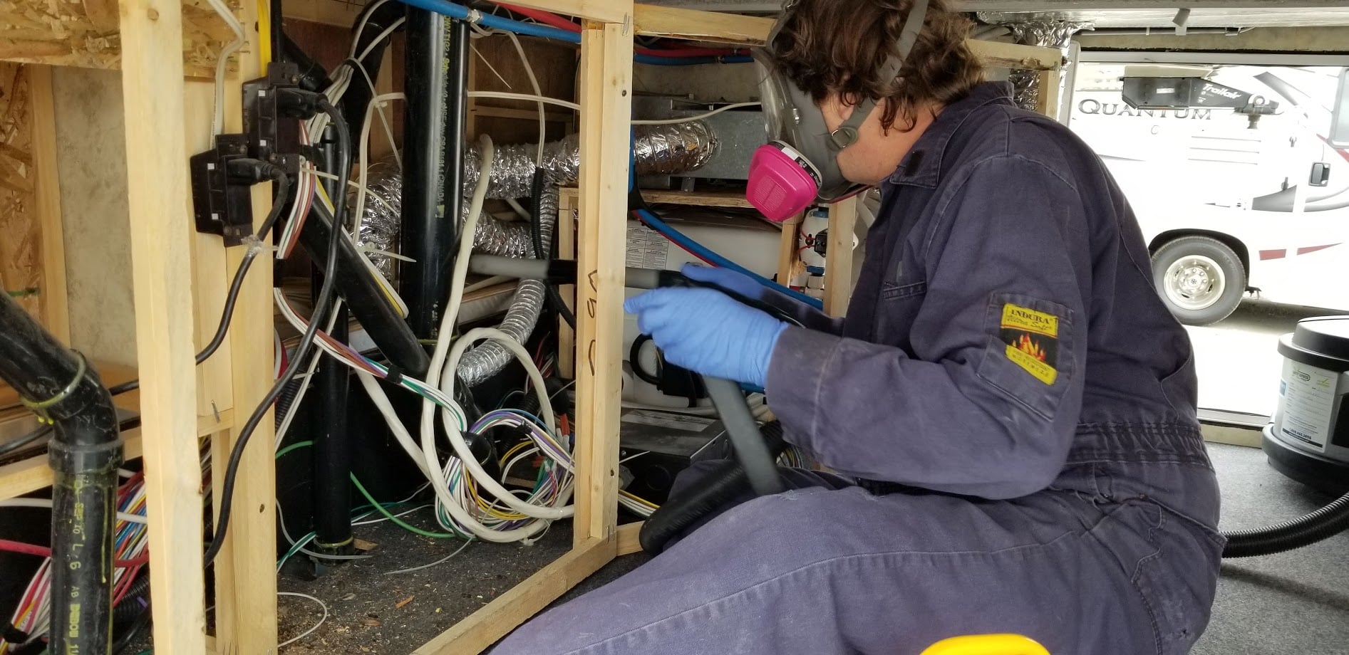 HEPA vacuum RV rat feces removal
